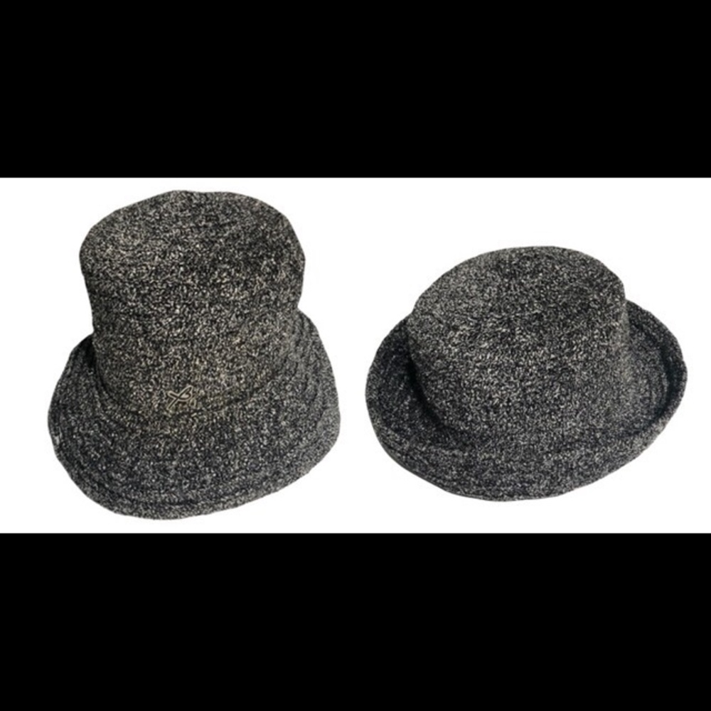 Vintage Betmar Brim or Bucket Hat-Black Tweed